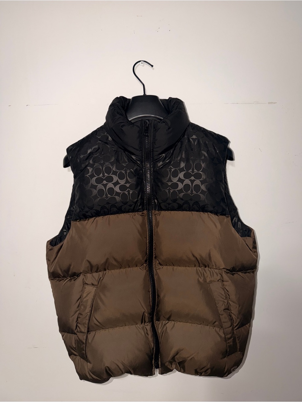 Coach Black Signature Quilted Vest